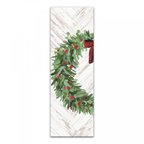 Holiday Wreath 1 12x36 Canvas Wall Art