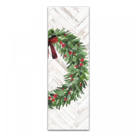 Holiday Wreath 2 12x36 Canvas Wall Art
