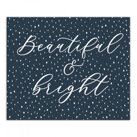 Beautiful And Bright Navy Dots 20x24 Canvas Wall Art