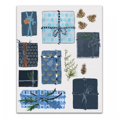 Eight Gifts Of Hanukkah 2 20x24 Canvas Wall Art
