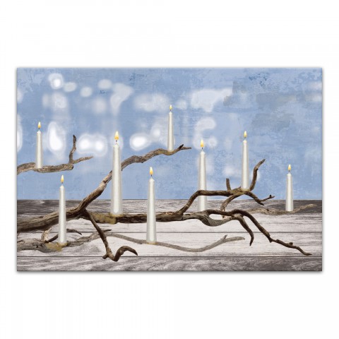 Tree Branch Menorah 2 20x30 Canvas Wall Art