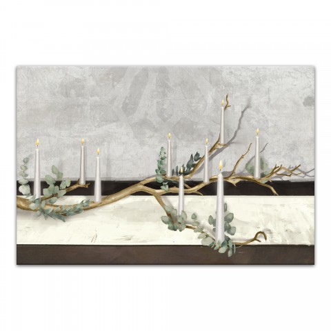 Tree Branch Menorah 20x30 Canvas Wall Art