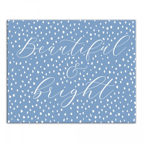 Beautiful And Bright Light Blue Dots 16x20 Canvas Wall Art