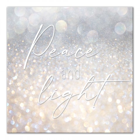Peace And Light Sparkles 16x16 Canvas Wall Art