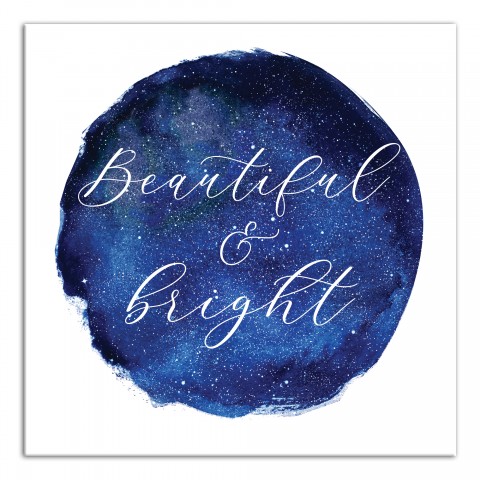 Beautiful And Bright Night Sky 16x16 Canvas Wall Art