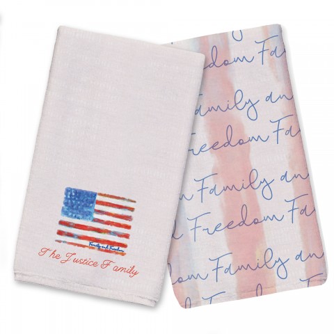 Freedom Flag Personalized 16x25 Towel