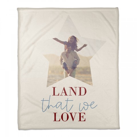 Land that I Love Personalized 50x60 Coral Fleece Blanket