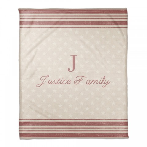 Stars and Stripes Personalized 50x60 Coral Fleece Blanket
