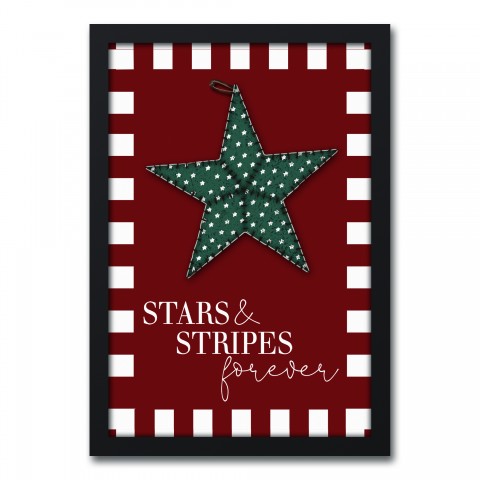 Primitive Star Personalized 12x18 Black Framed Canvas