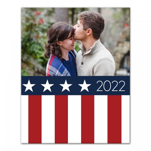 Patriotic Year Personalized 16x20 Canvas Wall Art
