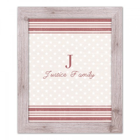 Stars and Stripes Personalized 16x20 Western White Framed Print
