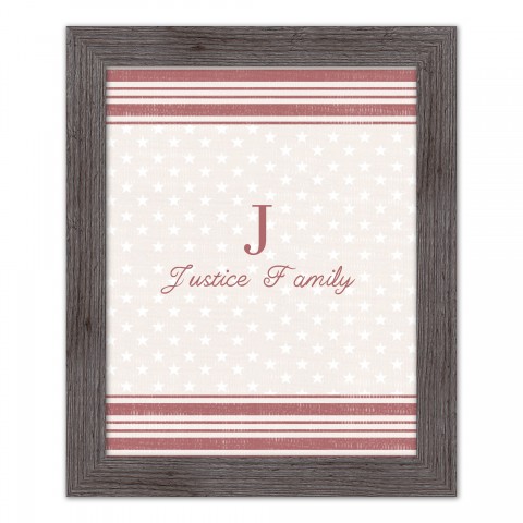 Stars and Stripes Personalized 16x20 Western Gray Framed Print