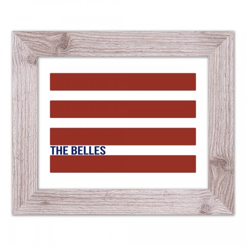 Simple Red Stripes Personalized 11x14 Western White Framed Print