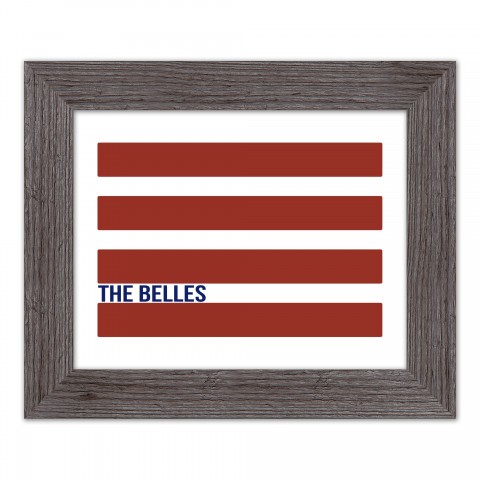 Simple Red Stripes Personalized 11x14 Western Gray Framed Print