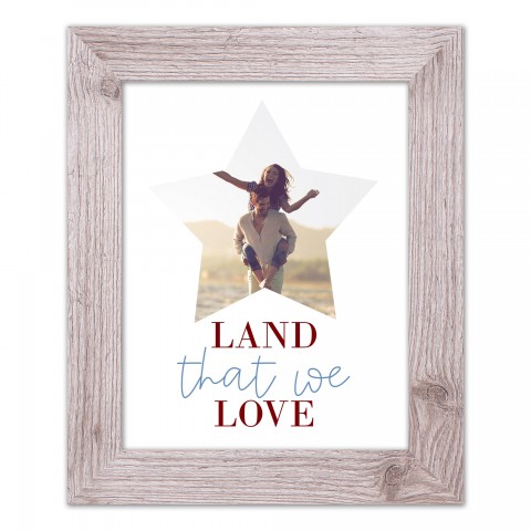 Land that I Love Personalized 11x14 Western White Framed Print