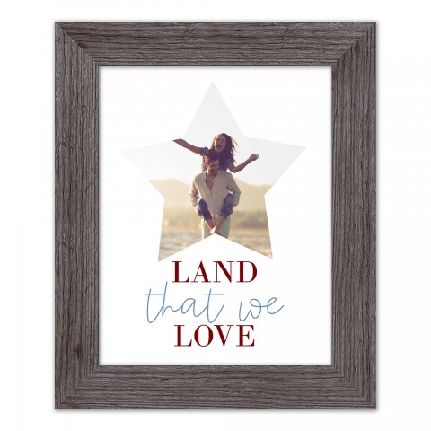 Land that I Love Personalized 11x14 Western Gray Framed Print