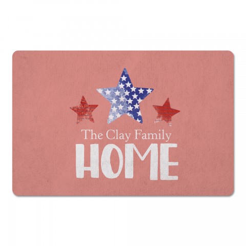 Home Star Trio Personalized 27x18 Floor Mat