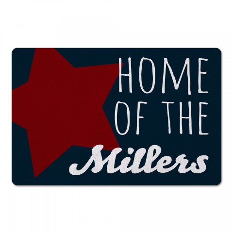 Red Star Home Personalized 27x18 Floor Mat