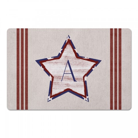 Americana Monogram Personalized 27x18 Floor Mat