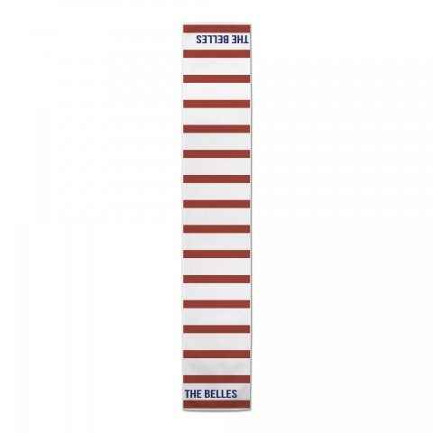 Simple Red Stripes Personalized 16x90 Cotton Twill Runner