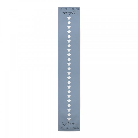 Welcome Stars Personalized 16x90 Cotton Twill Runner