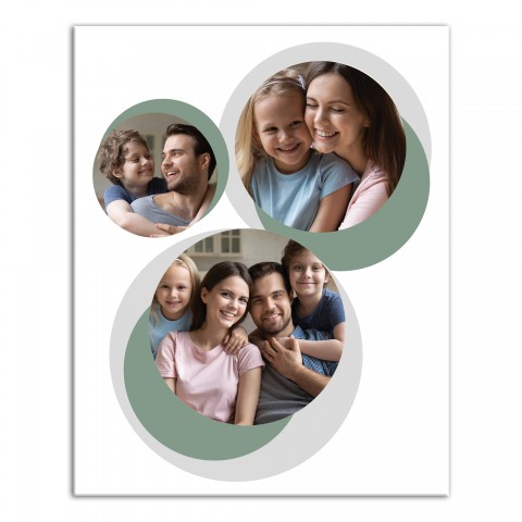 Sage Circle Photo Upload Personalized 16x20 Canvas Wall Art