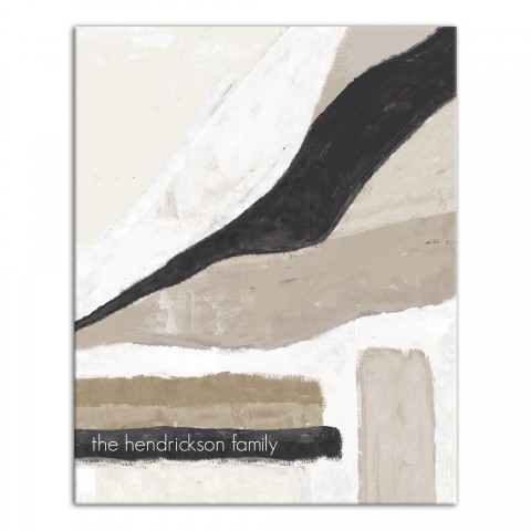Neutral Abstract Stripes Personalized 24x30 Canvas Wall Art