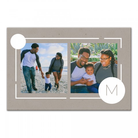 Monogram Photo Upload Personalized 12x18 Canvas Wall Art