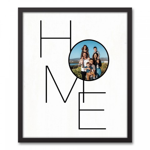 Home Photo Upload Personalized 20x24 Black Framed Canvas