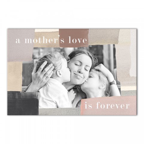 A Mother's Love is Forever Personalized 12x18 Canvas Wall Art