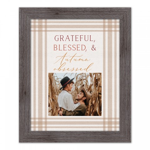 Autumn Obsessed Personalized 16x20 Western Gray Framed Print