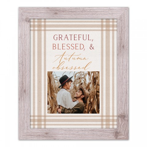 Autumn Obsessed Personalized 16x20 Western White Framed Print