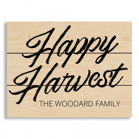 Happy Harvest Personalized 14x11 Pallet Wood Art