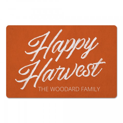 Happy Harvest Personalized 27x18 Floor Mat