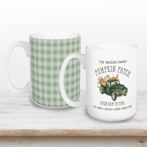 Family Pumpkin Patch Personalized 15 oz Mug