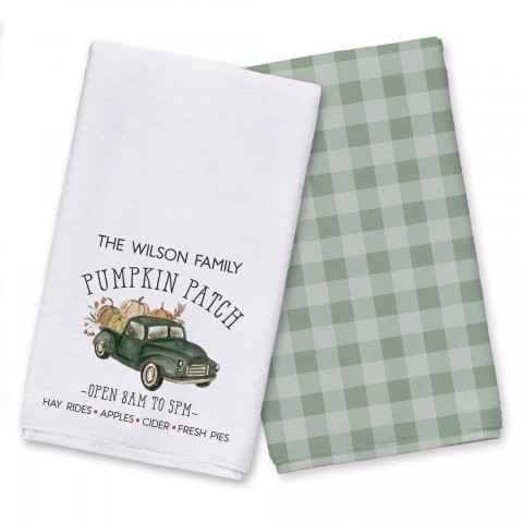 Family Pumpkin Patch Personalized  Towel Set