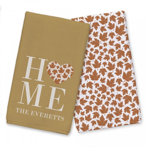 Fall Family Home Personalized  Towel Set