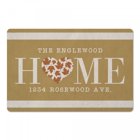 Fall Family Home Personalized 27x18 Floor Mat