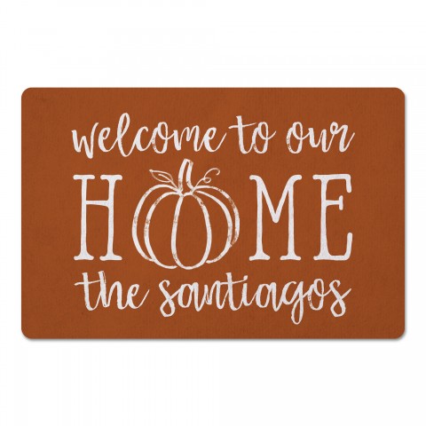 Welcome to Our Home Personalized 27x18 Floor Mat