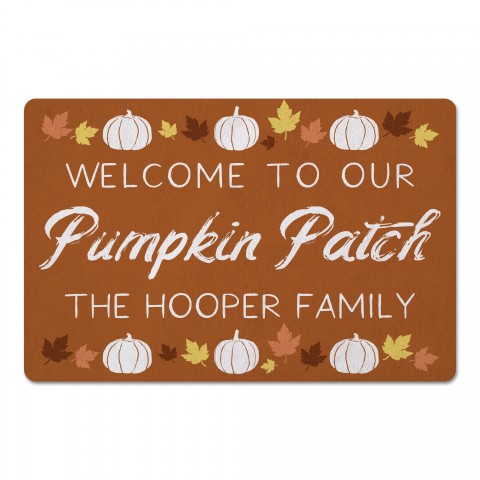 Welcome to Our Pumpkin Patch Personalized 27x18 Floor Mat
