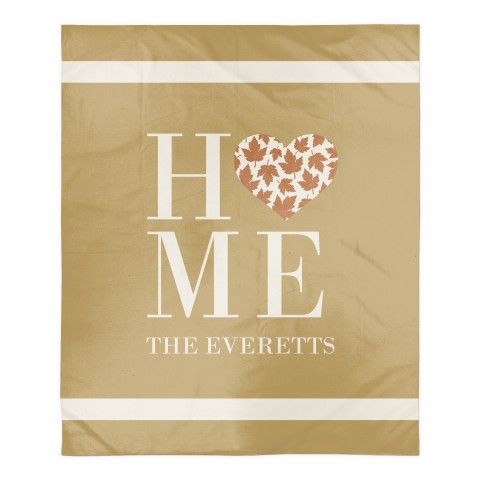 Fall Family Home Personalized 50x60 Sherpa Fleece Blanket