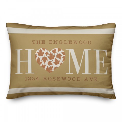 Fall Family Home Personalized 14x20 Indoor / Outdoor Pillow