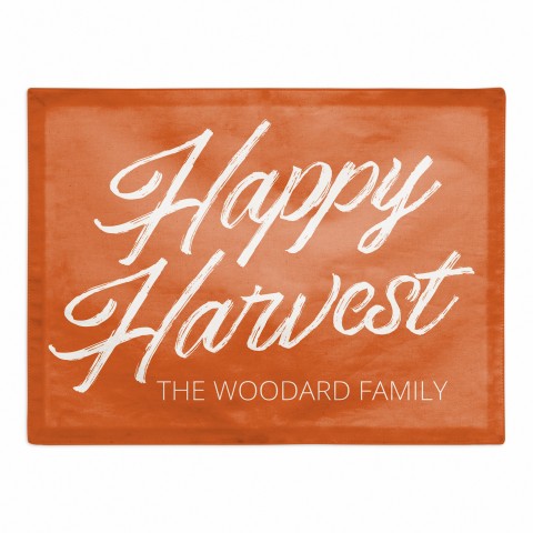 Happy Harvest Personalized 18x14 Cotton Twill Placemat