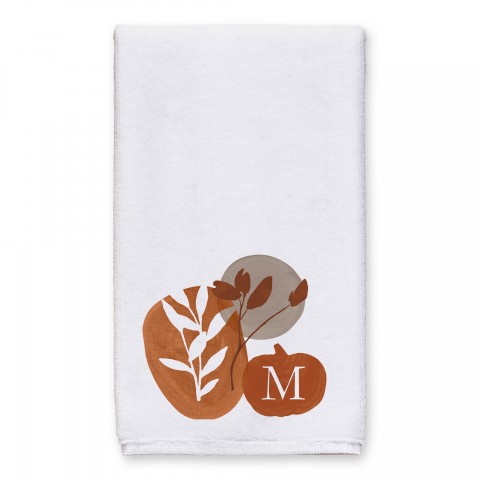Simple Harvest Monogram Personalized 16x25 Towel