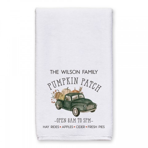 Family Pumpkin Patch Personalized 16x25 Towel