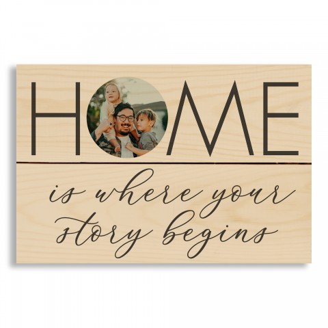 Home is Where Your Story Begins Personalized 7.13 x 10.5 Pallet Wood Art