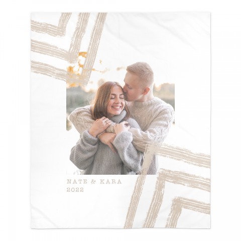 Neutral Zags Personalized 50 x 60 Sherpa Fleece Blanket