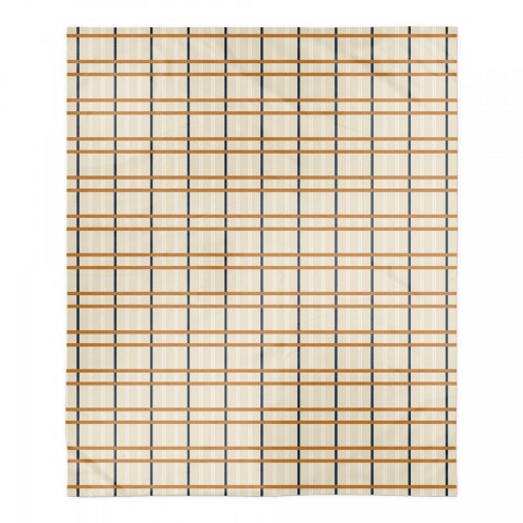 Cream Fall Plaid 50 x 60 Sherpa Fleece Blanket