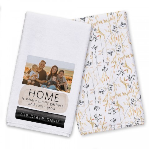 Home is Where Roots Grow Personalized  Towel Set