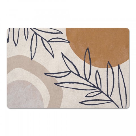 Mid Mod Arch Leaves 18 x 27 Floor Mat